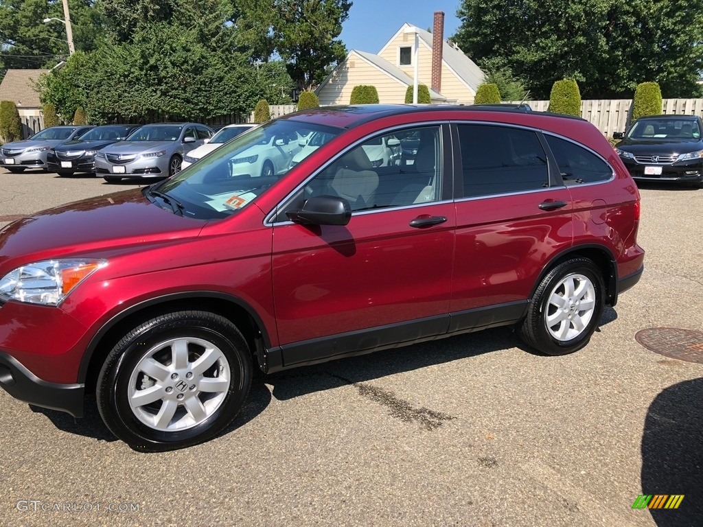 2009 CR-V EX 4WD - Tango Red Pearl / Gray photo #4