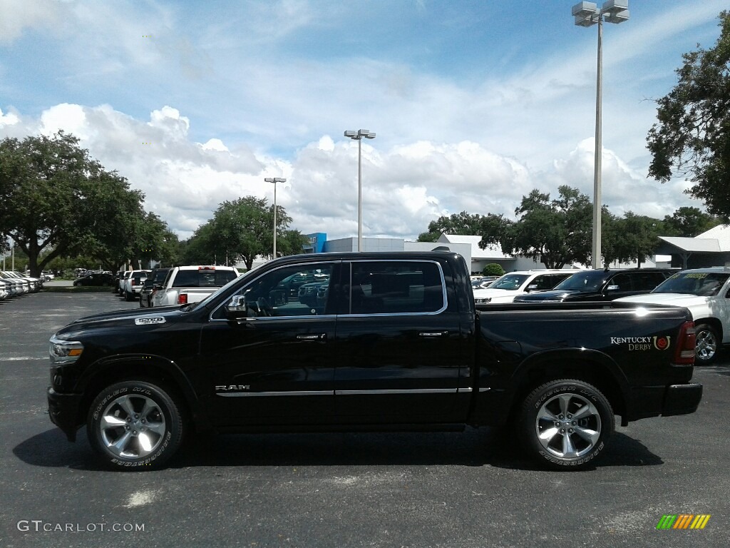 2019 1500 Limited Crew Cab 4x4 - Diamond Black Crystal Pearl / Black photo #2