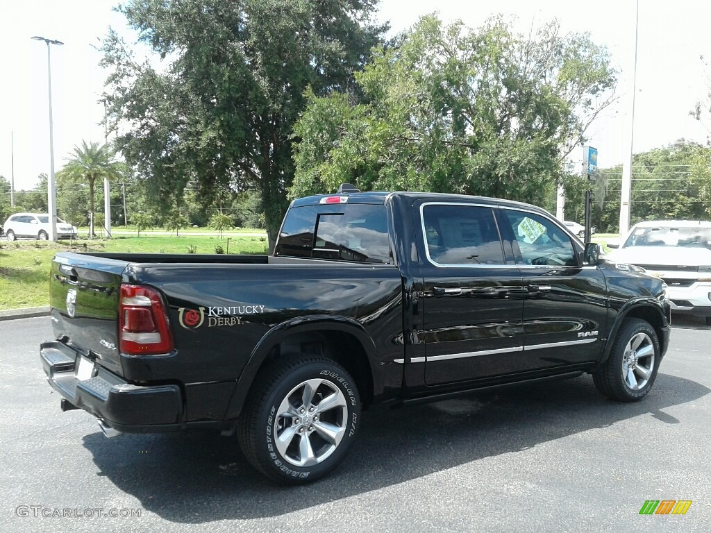 2019 1500 Limited Crew Cab 4x4 - Diamond Black Crystal Pearl / Black photo #5