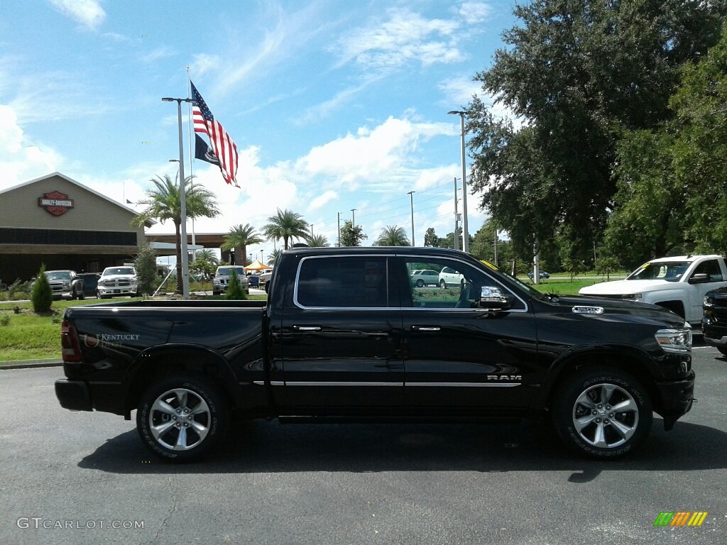 2019 1500 Limited Crew Cab 4x4 - Diamond Black Crystal Pearl / Black photo #6