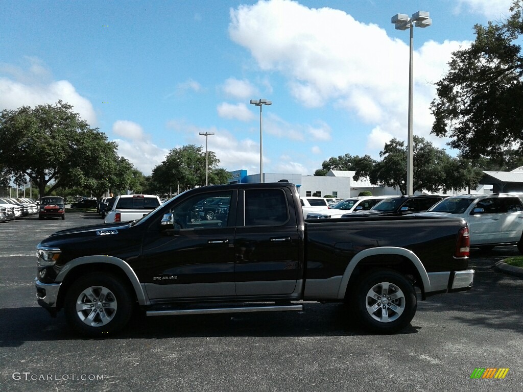 2019 1500 Laramie Quad Cab - Rugged Brown Pearl / Mountain Brown/Light Frost Beige photo #2