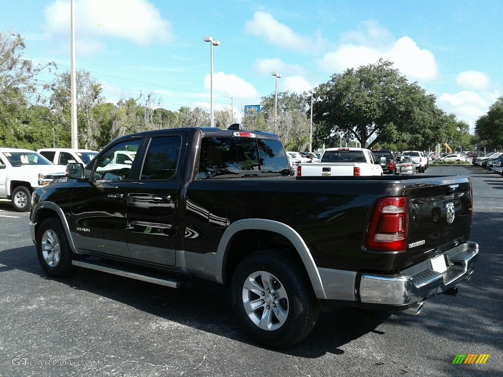 2019 1500 Laramie Quad Cab - Rugged Brown Pearl / Mountain Brown/Light Frost Beige photo #3