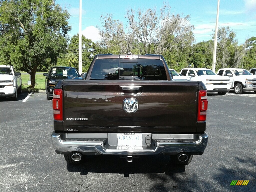 2019 1500 Laramie Quad Cab - Rugged Brown Pearl / Mountain Brown/Light Frost Beige photo #4