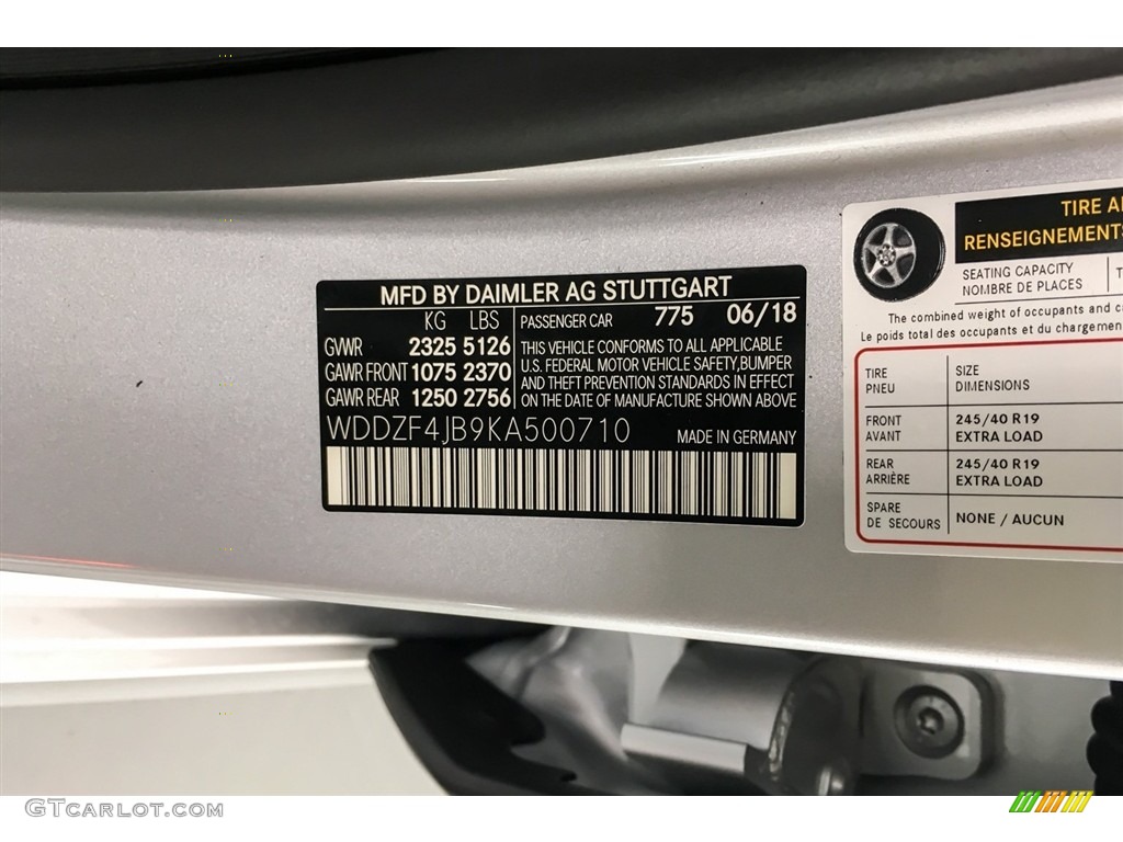 2019 E Color Code 775 for Iridium Silver Metallic Photo #129190055