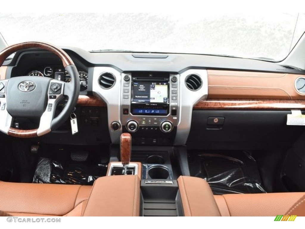 2019 Toyota Tundra 1794 Edition CrewMax 4x4 1794 Edition Premium Brown Dashboard Photo #129194606