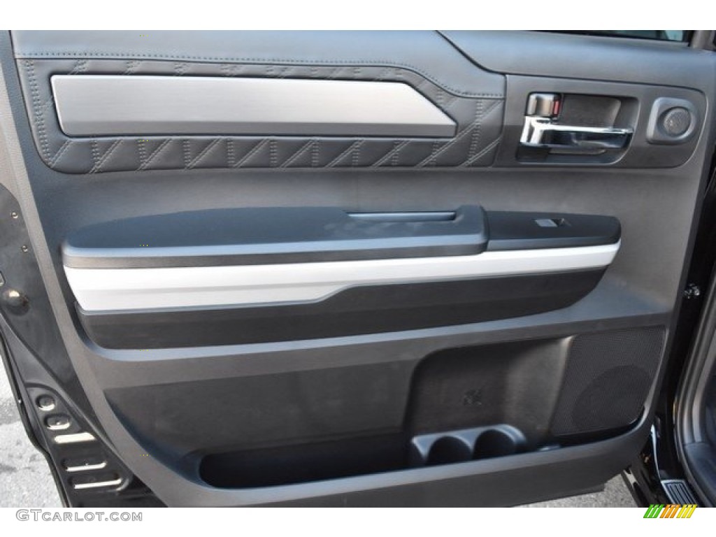 2019 Toyota Tundra Platinum CrewMax 4x4 Black Door Panel Photo #129195485