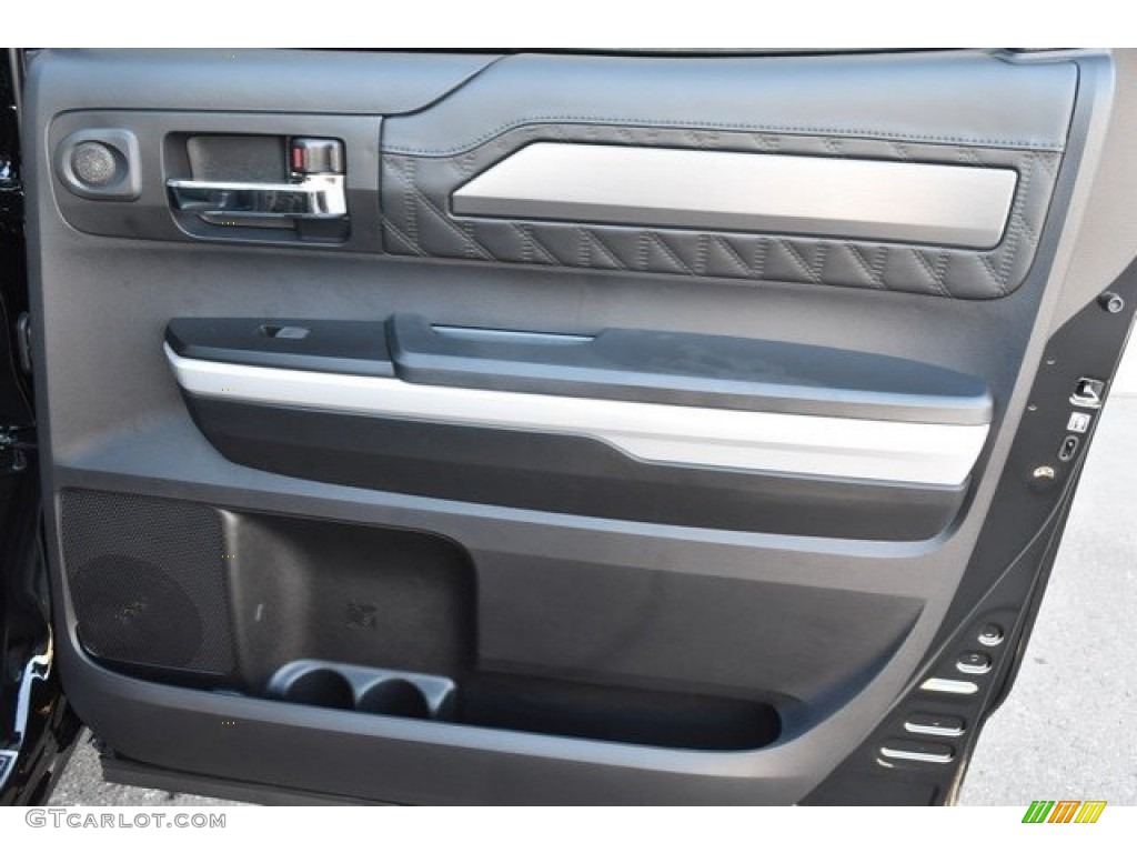 2019 Toyota Tundra Platinum CrewMax 4x4 Black Door Panel Photo #129195521