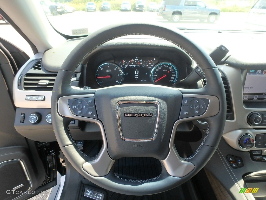 2019 GMC Yukon Denali 4WD Jet Black Steering Wheel Photo #129197648