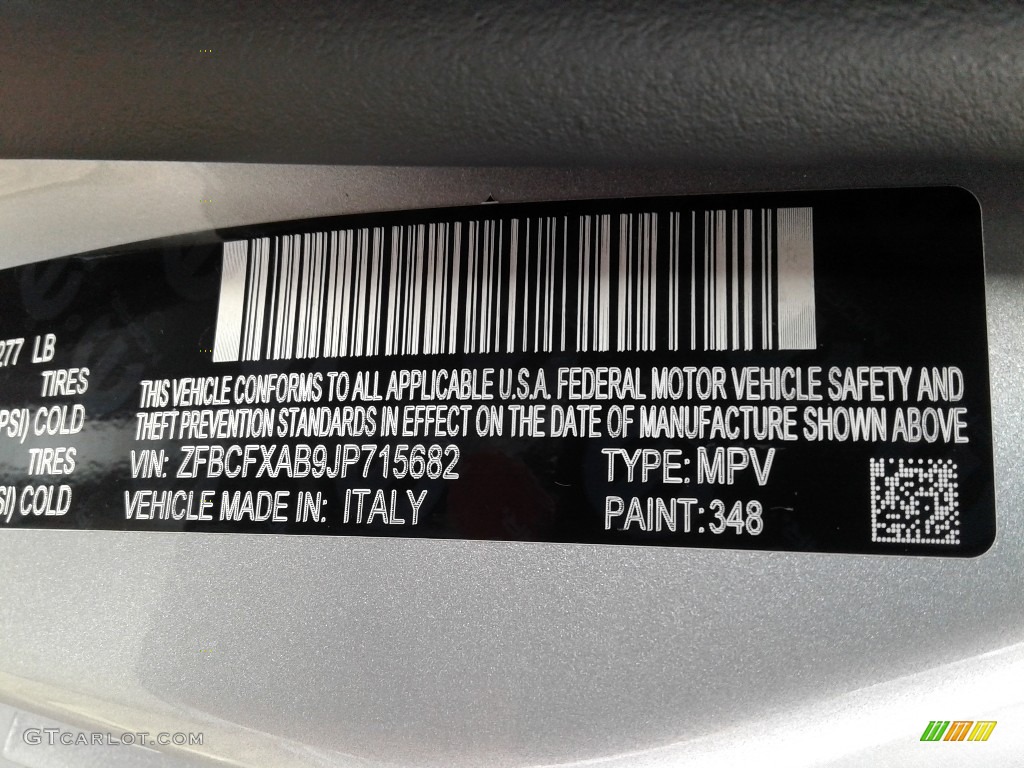 2018 Fiat 500X Pop Parts Photos