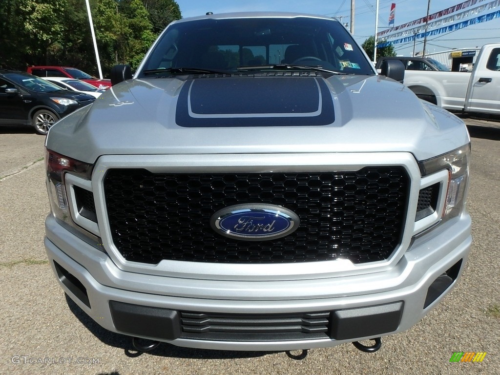 2018 F150 XLT SuperCrew 4x4 - Ingot Silver / Special Edition Black/Red photo #8