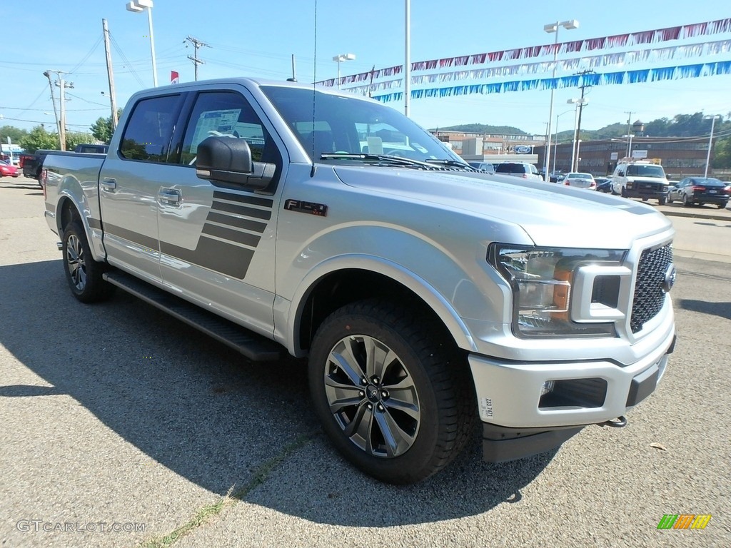2018 F150 XLT SuperCrew 4x4 - Ingot Silver / Special Edition Black/Red photo #9