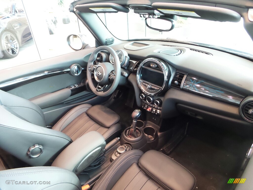 Carbon Black Lounge Leather Interior 2019 Mini Convertible Cooper S Photo #129212041