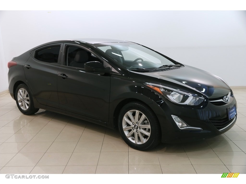 2015 Elantra SE Sedan - Black Diamond / Gray photo #1