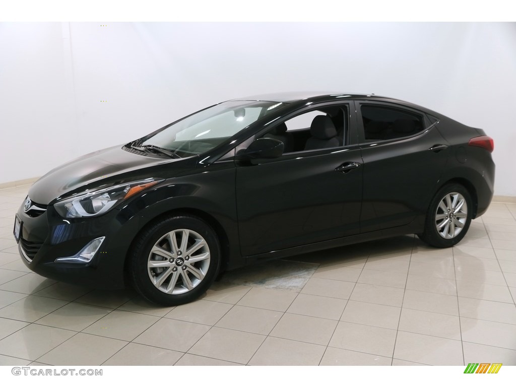 2015 Elantra SE Sedan - Black Diamond / Gray photo #3