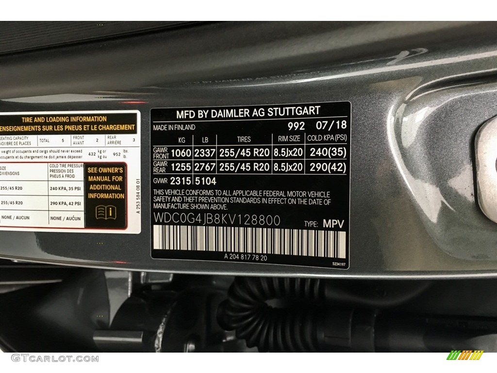 2019 GLC 300 - Selenite Grey Metallic / Black photo #11