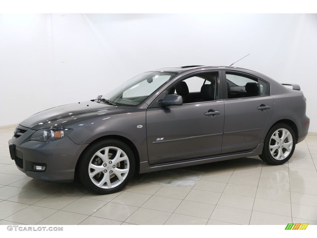 2008 MAZDA3 s Touring Sedan - Galaxy Gray Mica / Black photo #3