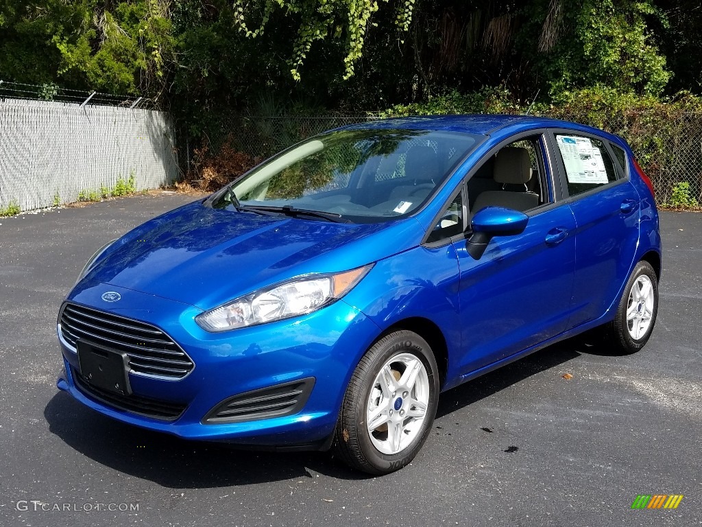 2018 Lightning Blue Ford Fiesta SE Hatchback 129209172 GTCarLot 2018-lightning-blue-ford-fiesta-se-hatchback-129209172-gtcarlot