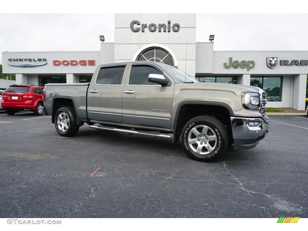 2017 Sierra 1500 SLT Crew Cab 4WD - Pepperdust Metallic / Jet Black photo #1