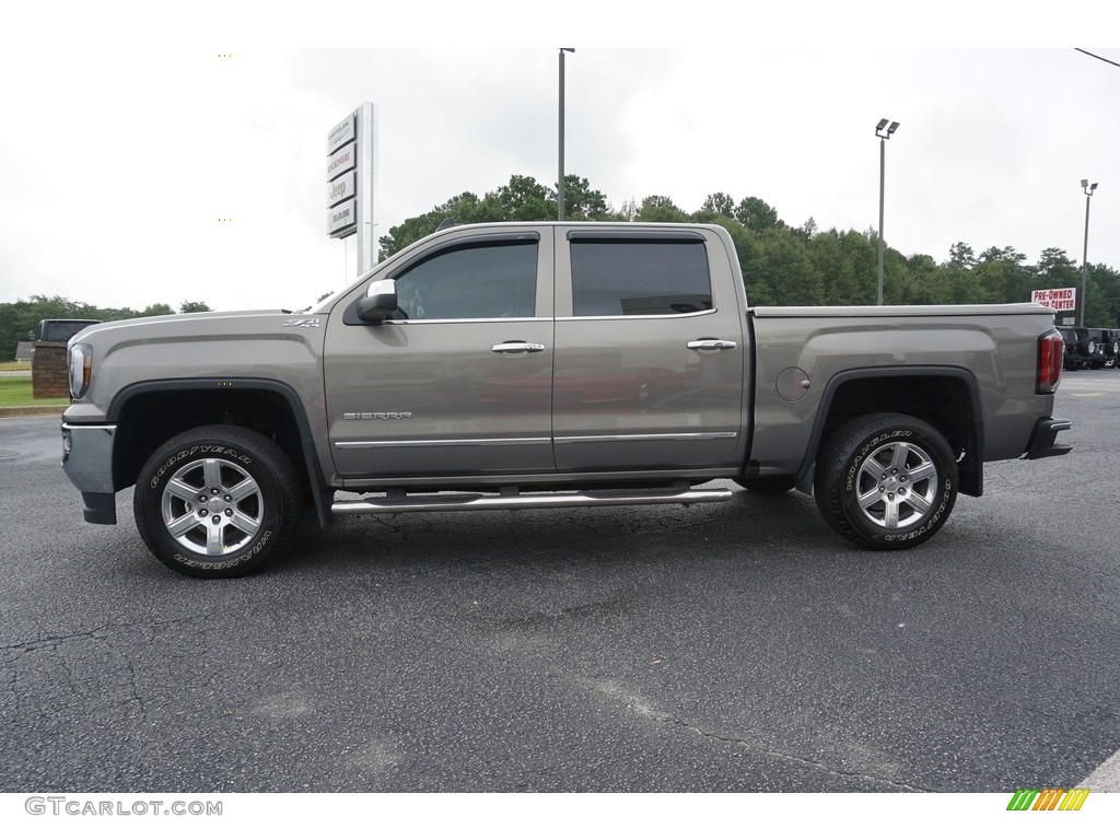 2017 Sierra 1500 SLT Crew Cab 4WD - Pepperdust Metallic / Jet Black photo #10