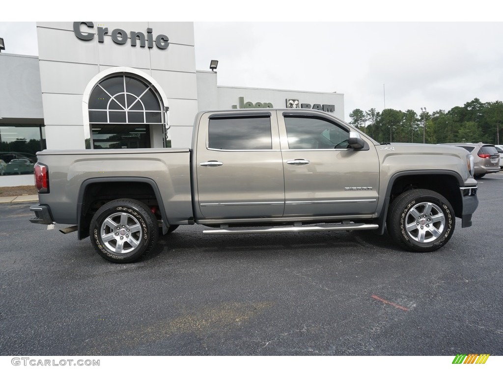 2017 Sierra 1500 SLT Crew Cab 4WD - Pepperdust Metallic / Jet Black photo #14