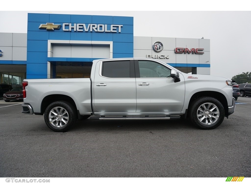 Silver Ice Metallic 2019 Chevrolet Silverado 1500 LTZ Crew Cab 4WD Exterior Photo #129219529