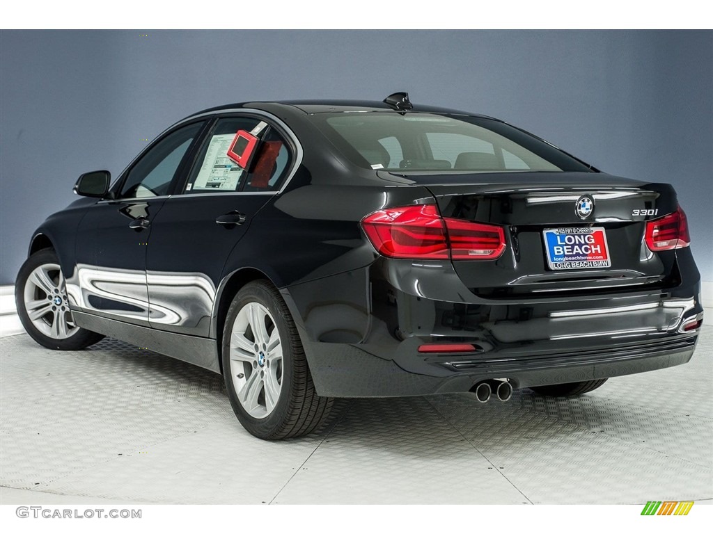 2018 3 Series 330i Sedan - Black Sapphire Metallic / Black photo #2