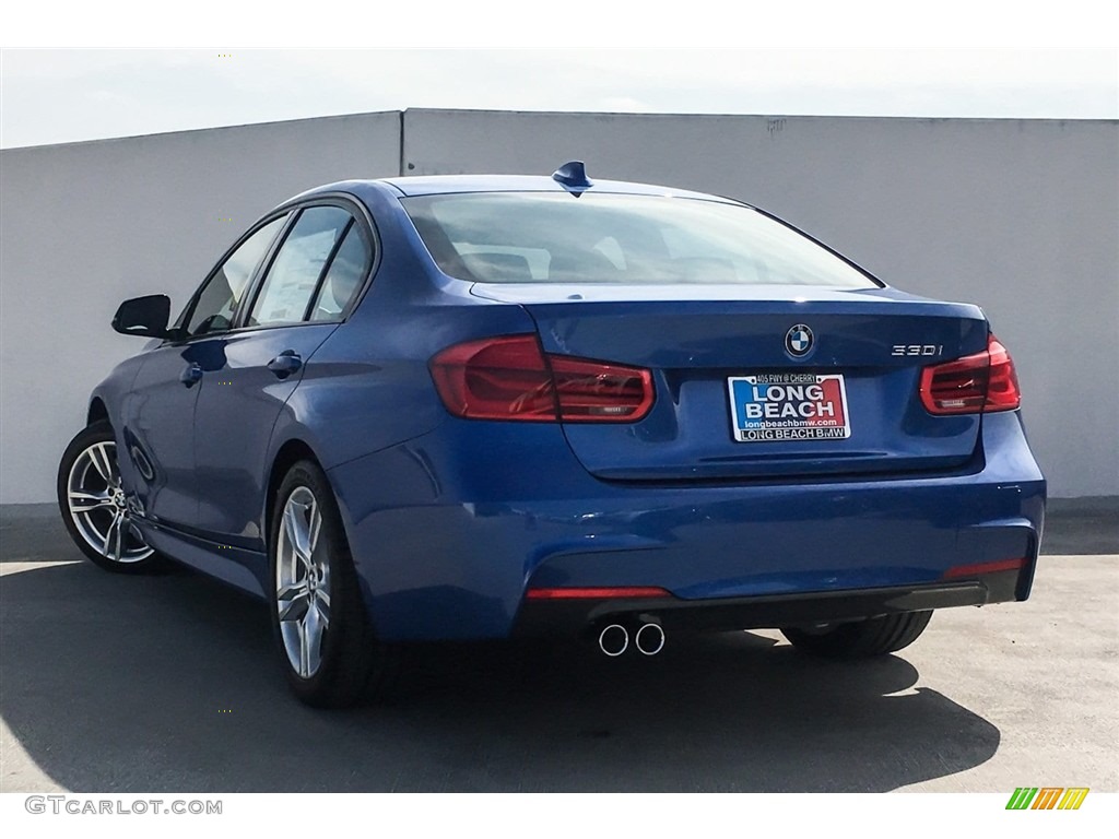 2018 3 Series 330i Sedan - Estoril Blue Metallic / Black photo #2