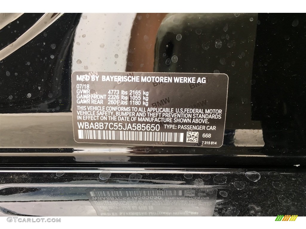 2018 BMW 3 Series 340i xDrive Sedan Color Code Photos