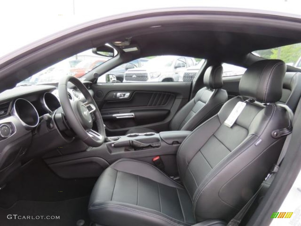 Ebony Interior 2019 Ford Mustang EcoBoost Premium Fastback Photo #129228319