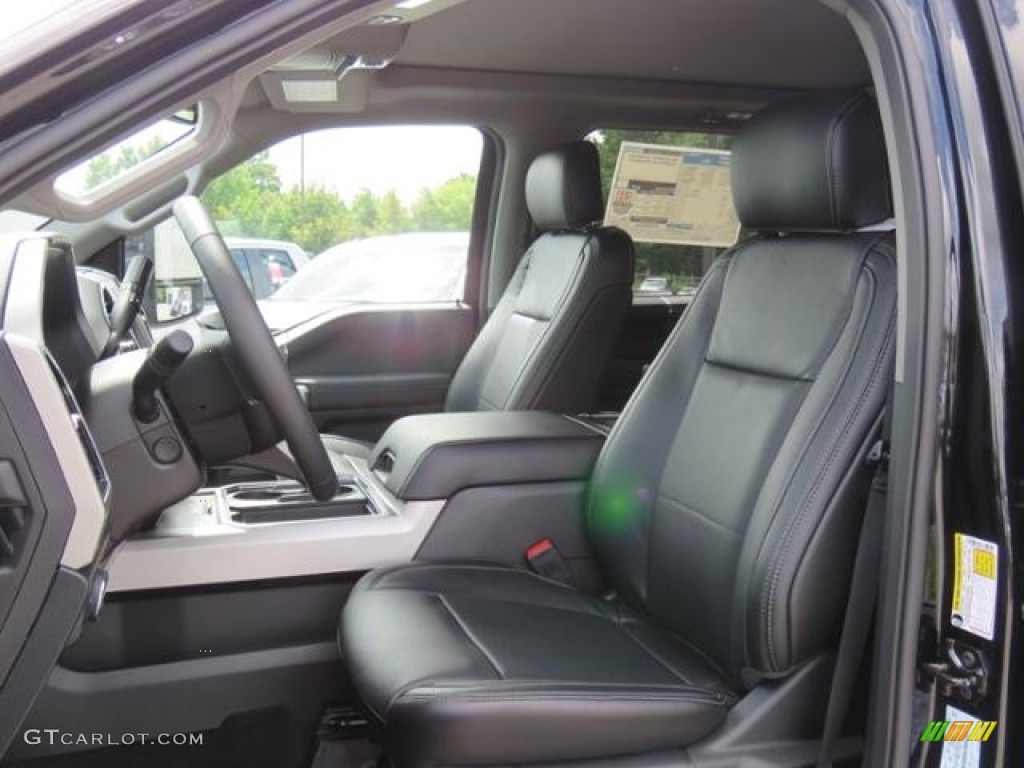 Black Interior 2019 Ford F250 Super Duty Lariat Crew Cab 4x4 Photo #129228550