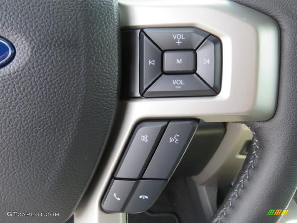 2019 Ford F250 Super Duty Lariat Crew Cab 4x4 Black Steering Wheel Photo #129228631