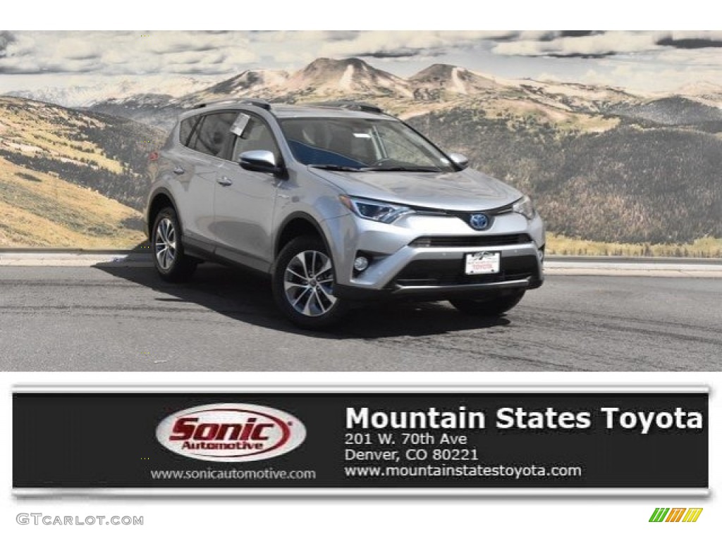 2018 RAV4 XLE AWD Hybrid - Silver Sky Metallic / Black photo #1