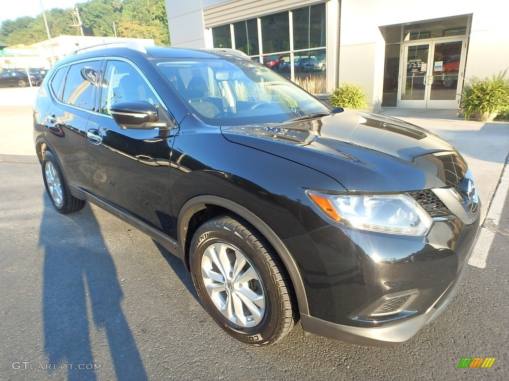 2015 Rogue SV AWD - Super Black / Charcoal photo #7