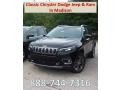 2019 Diamond Black Crystal Pearl Jeep Cherokee Overland 4x4  photo #1