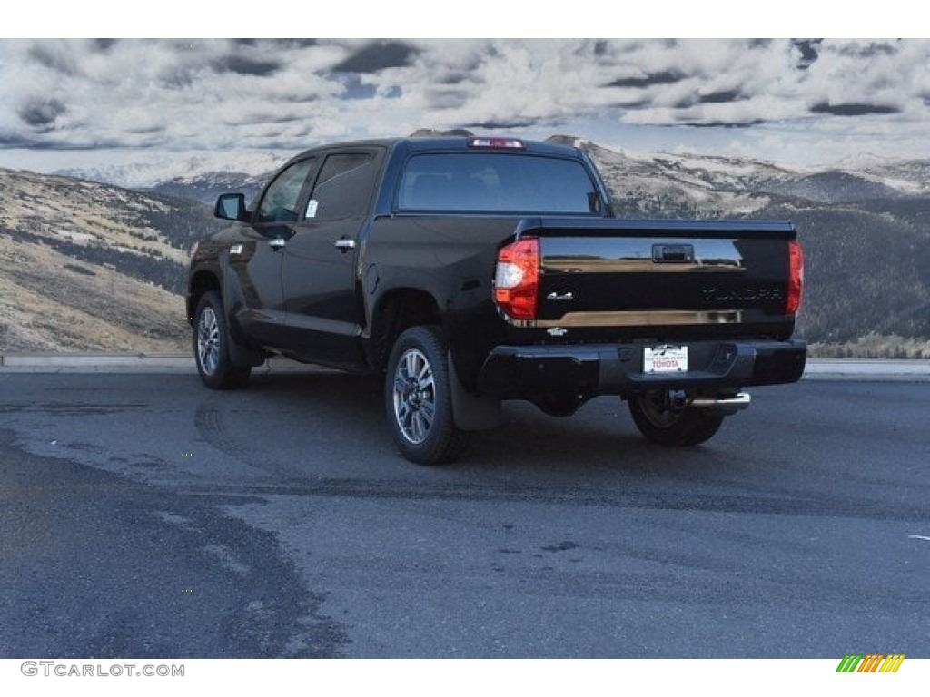 2019 Tundra Platinum CrewMax 4x4 - Midnight Black Metallic / Black photo #3