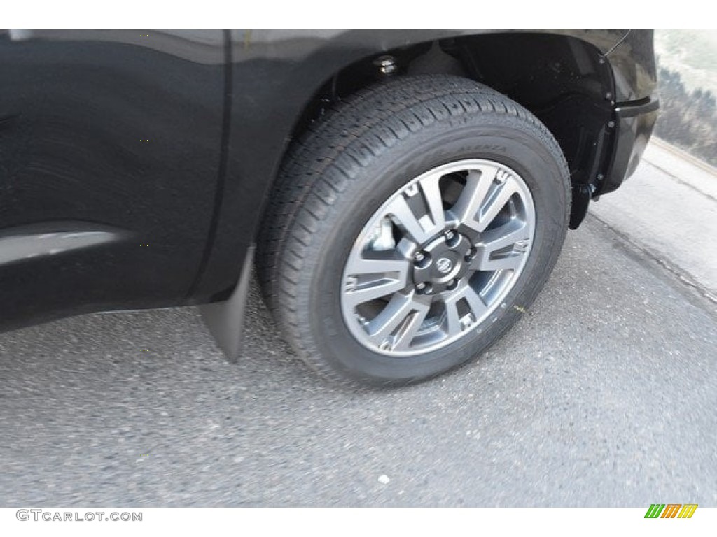 2019 Tundra Platinum CrewMax 4x4 - Midnight Black Metallic / Black photo #37