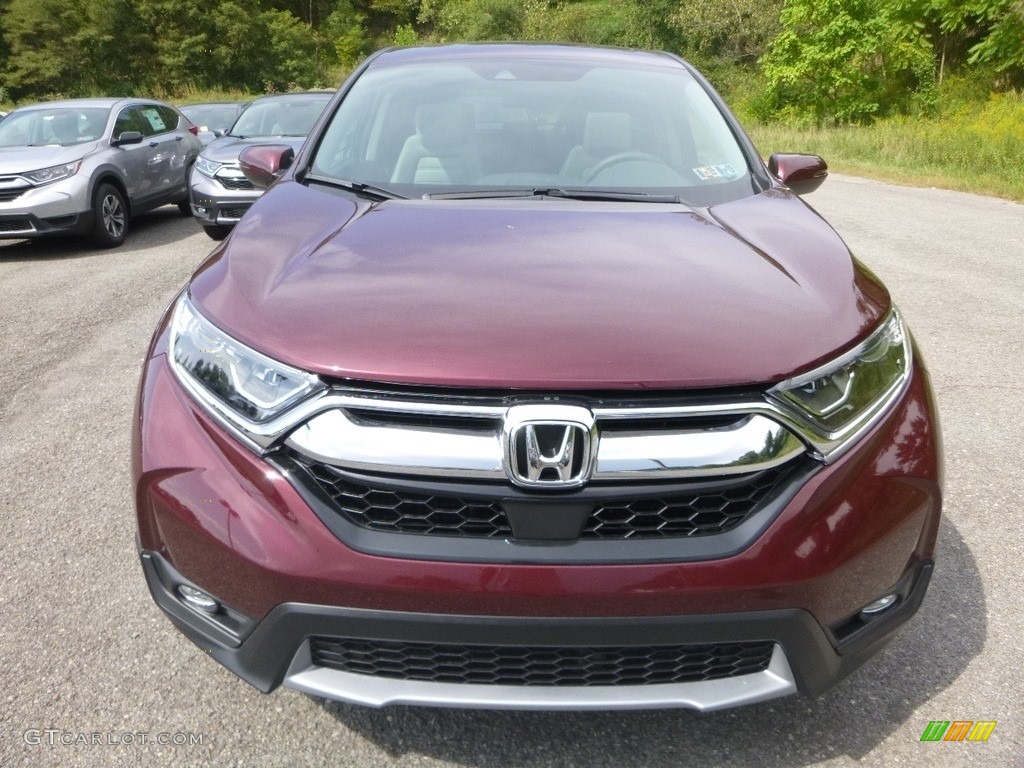 2018 CR-V EX AWD - Basque Red Pearl II / Gray photo #6