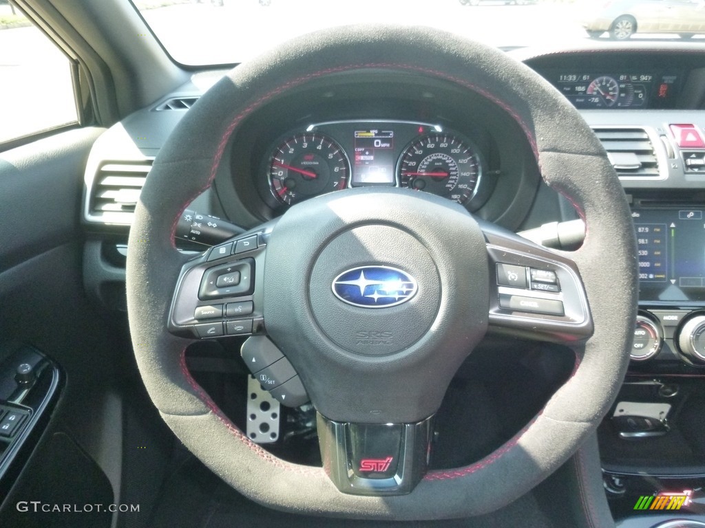 2018 Subaru WRX STI Type RA Carbon Black Steering Wheel Photo #129235812