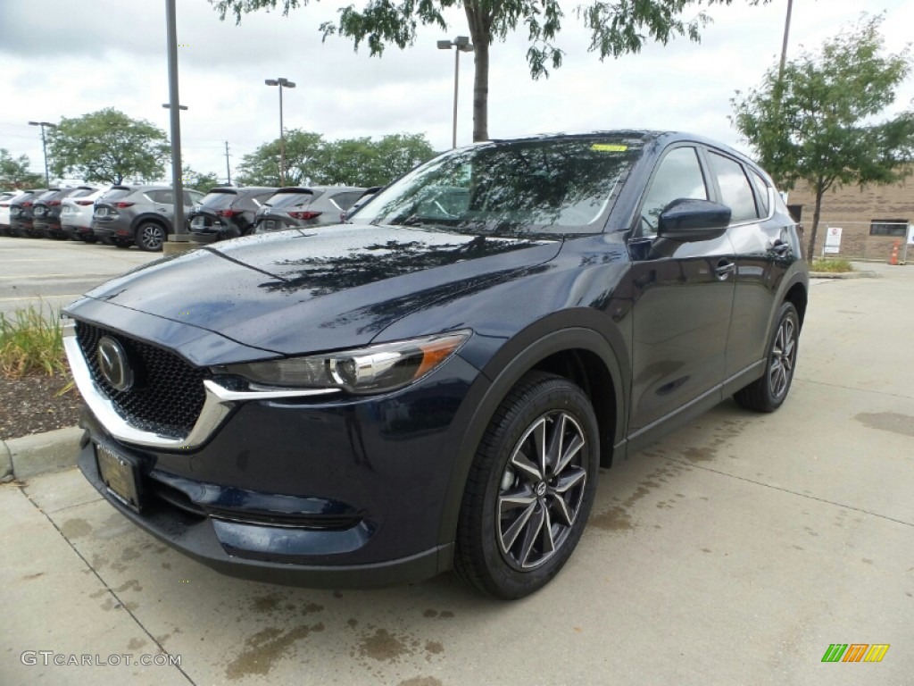 2018 CX-5 Touring AWD - Deep Crystal Blue Mica / Black photo #1