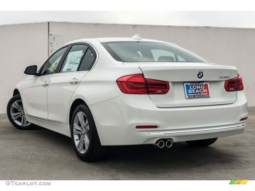 2018 3 Series 330i Sedan - Alpine White / Black photo #2