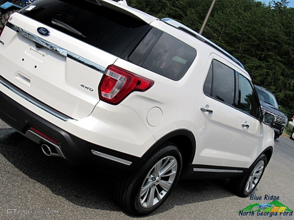 2018 Explorer Limited 4WD - White Platinum / Medium Stone photo #33