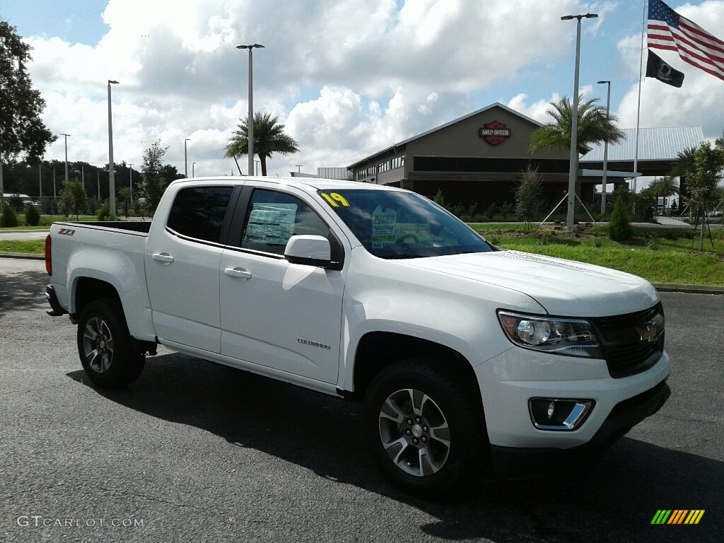 Summit White 2019 Chevrolet Colorado Z71 Crew Cab 4x4 Exterior Photo #129244419