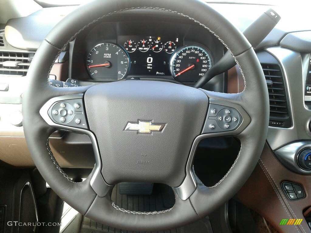 2019 Chevrolet Tahoe Premier 4WD Cocoa/Mahogany Steering Wheel Photo #129245820