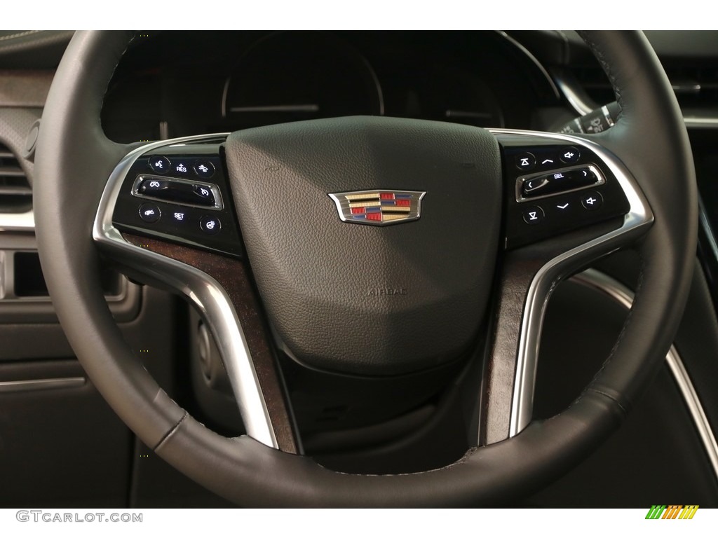 2018 Cadillac XTS Luxury AWD Jet Black Steering Wheel Photo #129247323