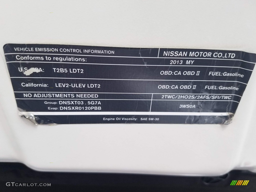 2013 Quest 3.5 S - Pearl White / Gray photo #36