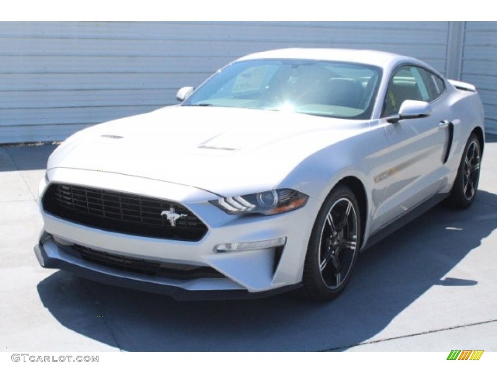 2019 Mustang California Special Fastback - Ingot Silver / Ebony w/Miko Suede and Red Accent Stitching photo #3
