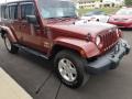 2007 Red Rock Crystal Pearl Jeep Wrangler Unlimited Sahara 4x4  photo #33