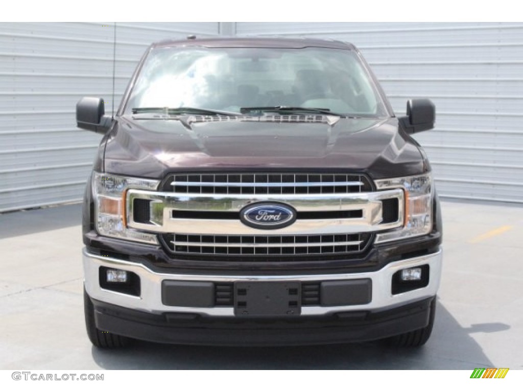 2018 F150 XLT SuperCab - Magma Red / Earth Gray photo #2