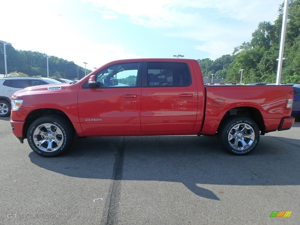 2019 1500 Big Horn Crew Cab 4x4 - Flame Red / Black/Diesel Gray photo #2