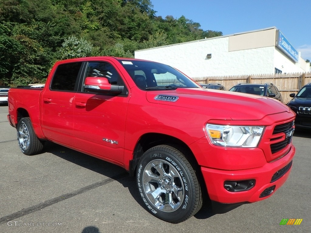 2019 1500 Big Horn Crew Cab 4x4 - Flame Red / Black/Diesel Gray photo #7